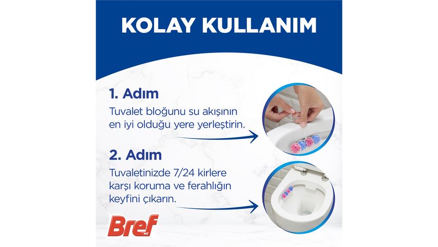 Bref Power Aktiv Wc Blok Çiçek 2 x 50 g
