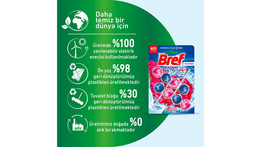 Bref Power Aktiv Wc Blok Çiçek 2 x 50 g