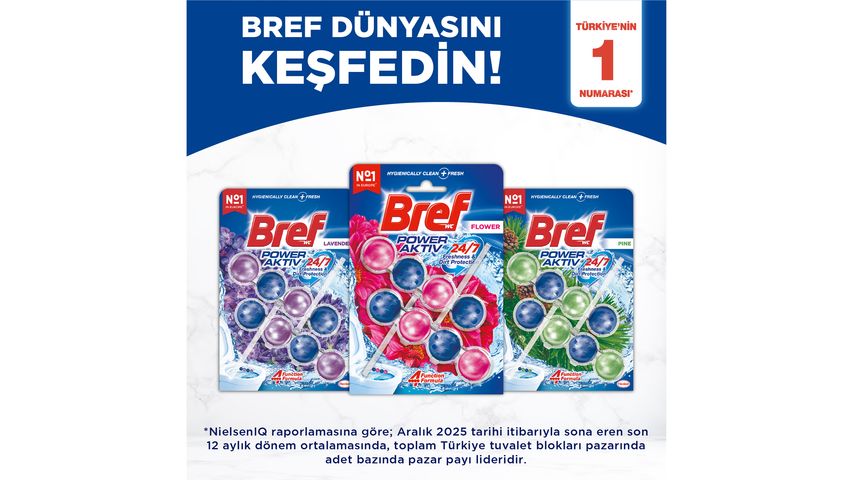 Bref Power Aktiv Wc Blok Çiçek 2 x 50 g