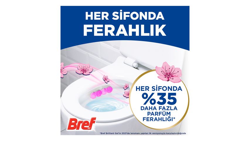 Bref Brilliant Jel Çiçek Klozet Bloğu 2 x 42 g