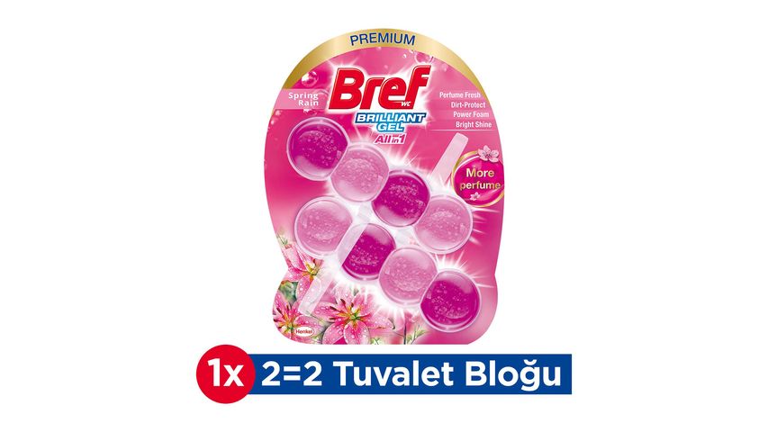 Bref Brilliant Jel Çiçek Klozet Bloğu 2 x 42 g