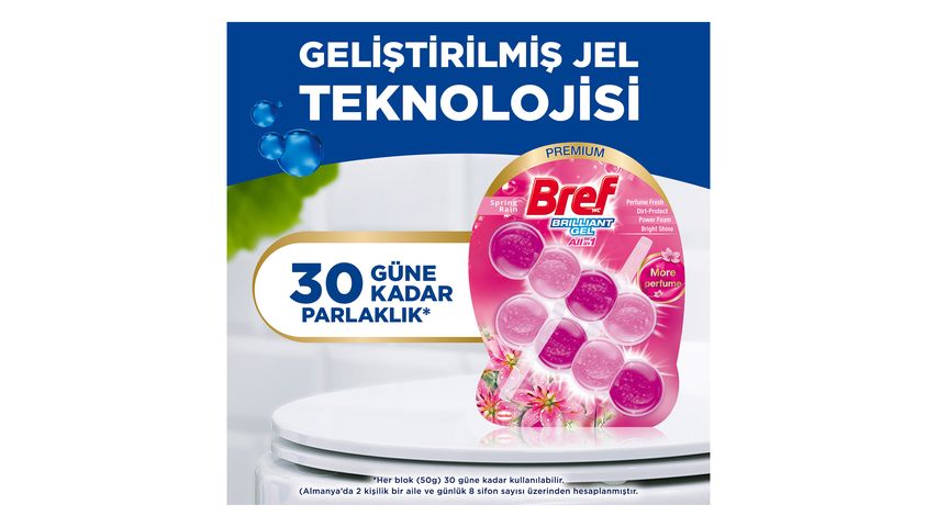 Bref Brilliant Jel Çiçek Klozet Bloğu 2 x 42 g