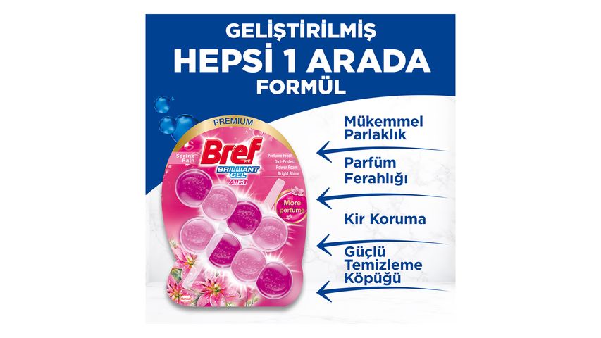 Bref Brilliant Jel Çiçek Klozet Bloğu 2 x 42 g