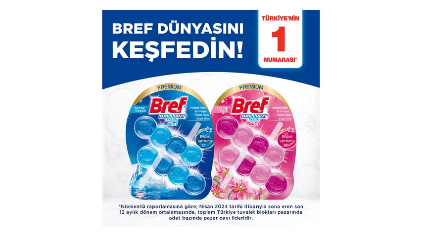 Bref Brilliant Jel Çiçek Klozet Bloğu 2 x 42 g