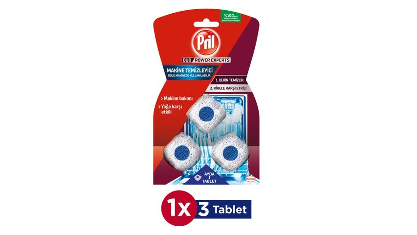 Pril Bulaşık Makinesi Temizleyici Kapsül (3 Yıkama)