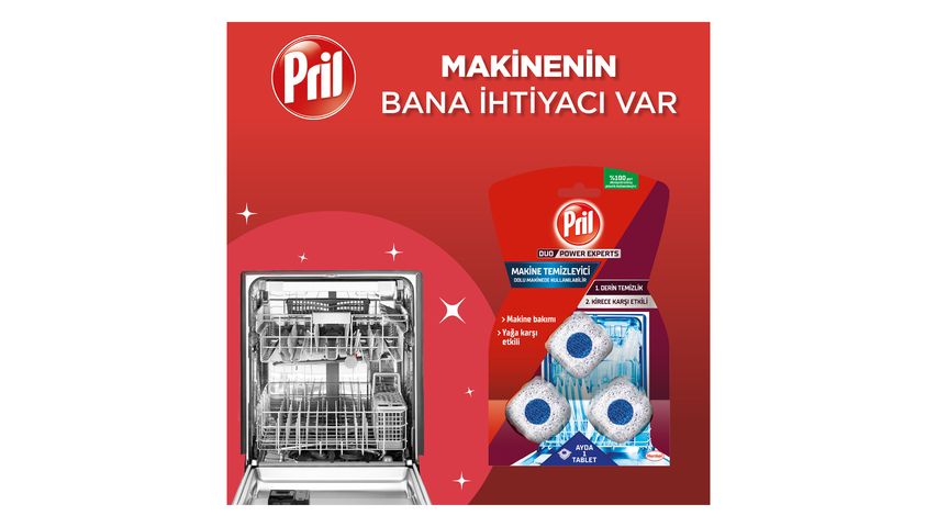 Pril Bulaşık Makinesi Temizleyici Kapsül (3 Yıkama)