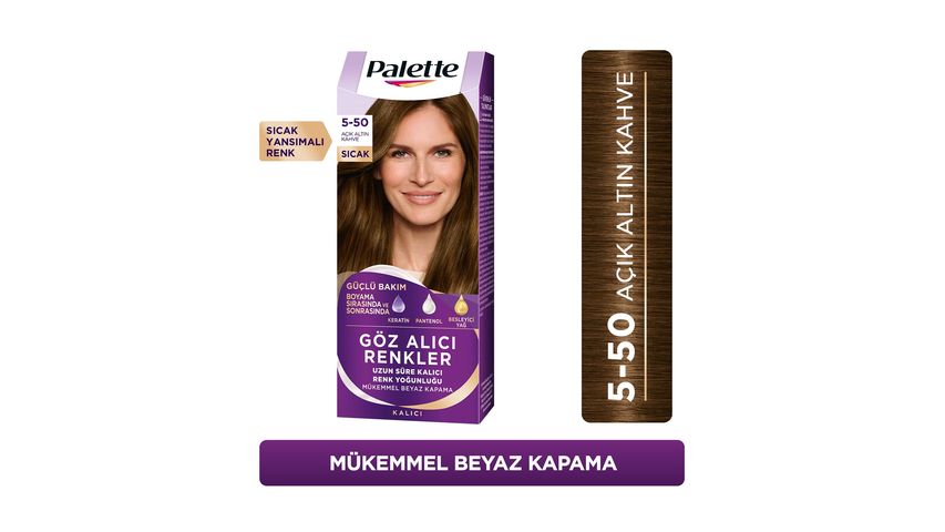 Palette Eye-Catching Colors 5-50 Light Golden Brown Hair Dye