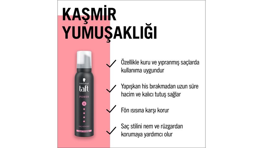 Taft Power Cashmere Saç Köpüğü 150 ml