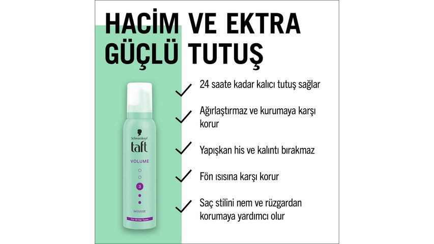 Taft Volume Saç Köpüğü 150 ml