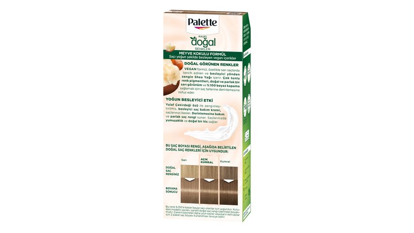 Palette Kalıcı Doğal Renkler 7-0 Kumral Saç Boyası