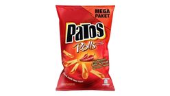 Patos Rolls Hot Red Pepper Flavored Corn Chips 220 g