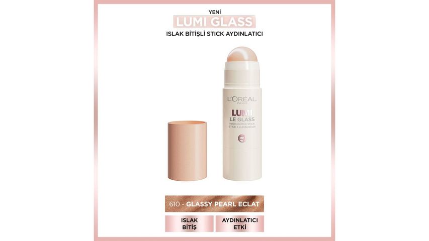L'Oréal Paris Lumi Glass Islak Bitişli Stick Aydınlatıcı 610 Glassy Pearl Eclat