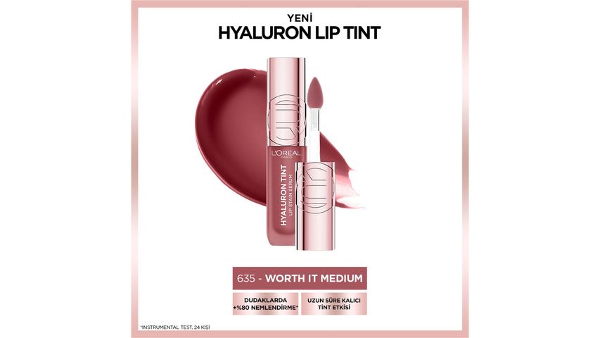 L'Oréal Paris Hyaluron Lip Tint 635 Worth It Medium
