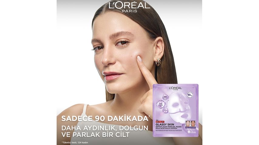 L'Oréal Paris Revitalift Glassy Skin Moisturizing and Radiance-Boosting Hydrogel Face Mask for a Glass Skin Effect