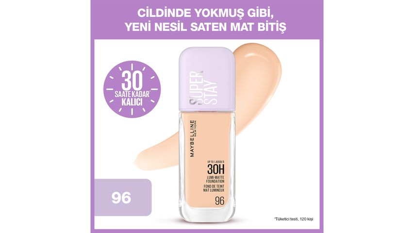 Maybelline New York Super Stay Lumi Matte Fondöten 96