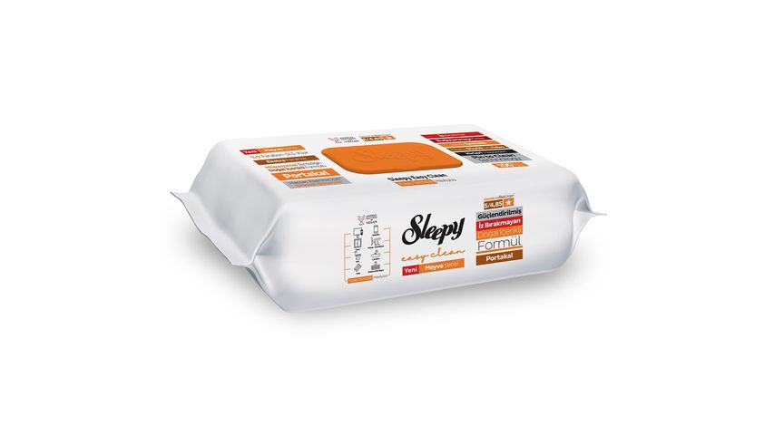 Sleepy Easy Clean Meyve Serisi Portakal Yüzey Temizlik Havlusu 100 Adet