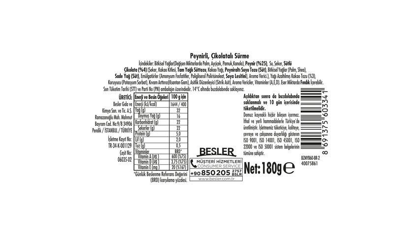 Ülker Sürmix Çikolatalı Peynir Sürme 180 g