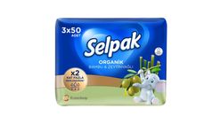 Selpak Organik Bambu Özlü & Zeytinyağlı Islak Mendil 3 x 50'li