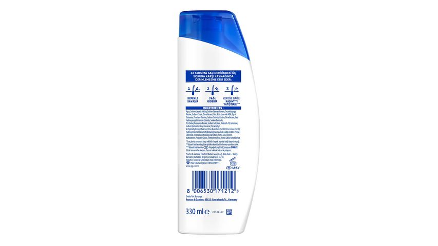 Head & Shoulders Biberiye Özlü Gür & Güçlü Saçlar İçin Kepeğe Karşı Etkili Şampuan 330 ml
