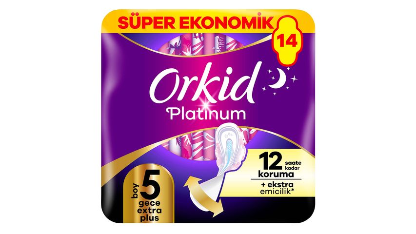 Orkid Platinum Gece Ekstra Plus Dörtlü Paket 14 Adet