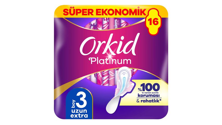 Orkid Platinum Uzun Ekstra Dörtlü Paket 16 Adet