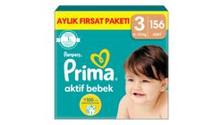 Prima Active Baby Diapers Size 3 – 156 Count