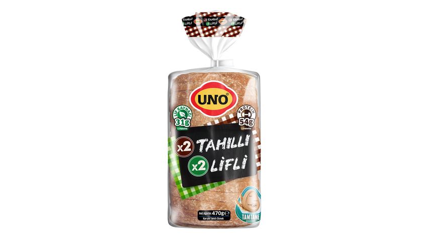Uno 2 Kat Tahıllı 2 Kat Lifli Tava Ekmeği 470 g