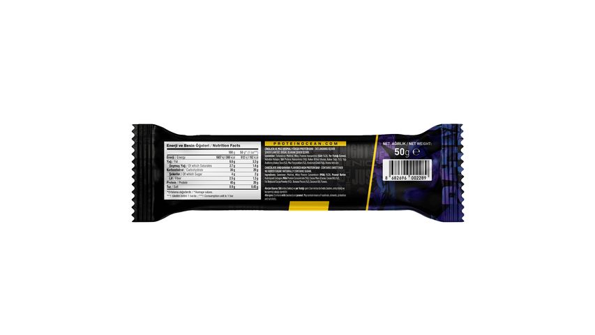 Protein Ocn Çikolata & Muz Aromalı High Protein Bar 50 g