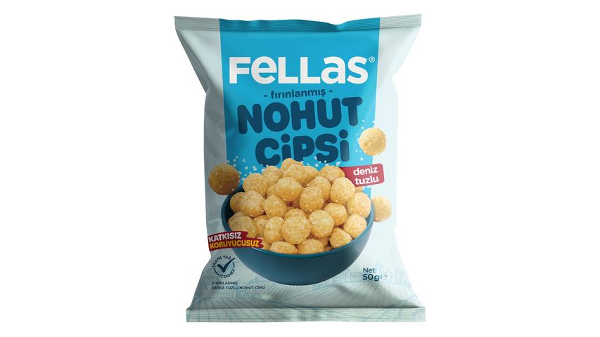 Fellas Baked Chickpea Chips with Sea Salt 50 g