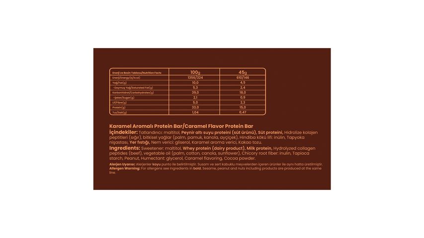 Bahs High Protein Caramel Candy Bar 45 g