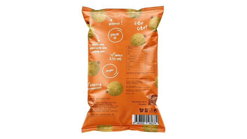 Fropie Cajun Spiced & Probiotic Baked Chickpea Chips 50 g
