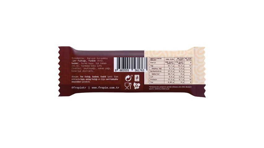 Fropie Fındıklı & Kakaolu Kuruyemiş Bar 30 g