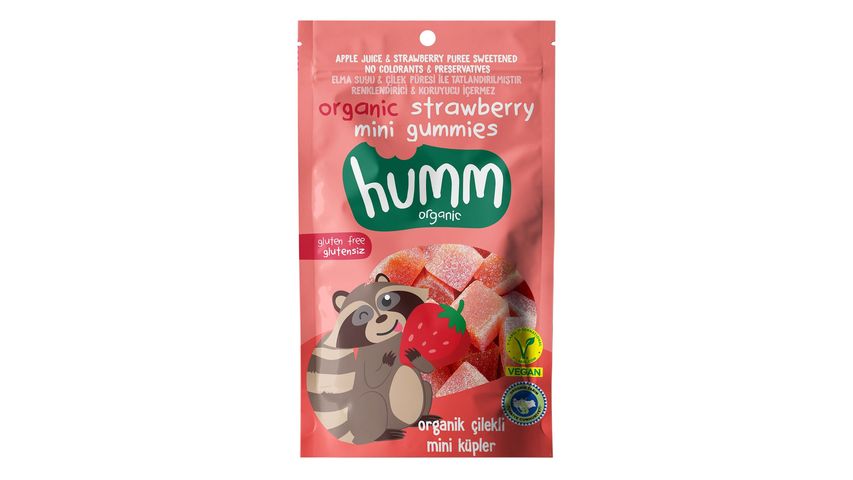 Humm Organic Gluten-Free Vegan Strawberry Mini Cubes 30 g