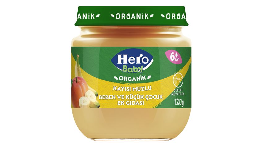 Hero Baby Organic Apricot & Banana Puree 120 g