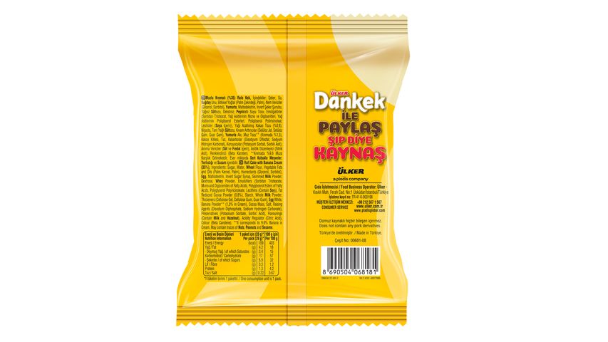 Ülker Dankek Banana Cream Filled Cake 3 x 28 g