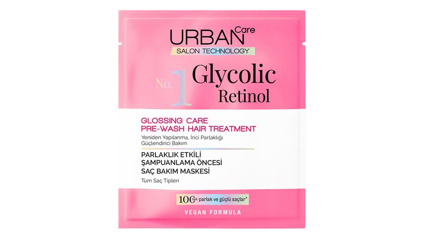Urban Care Gloss Glycolic Retinol Parlaklık Etkili Duş Öncesi Saç Bakım Maskesi 50 ml