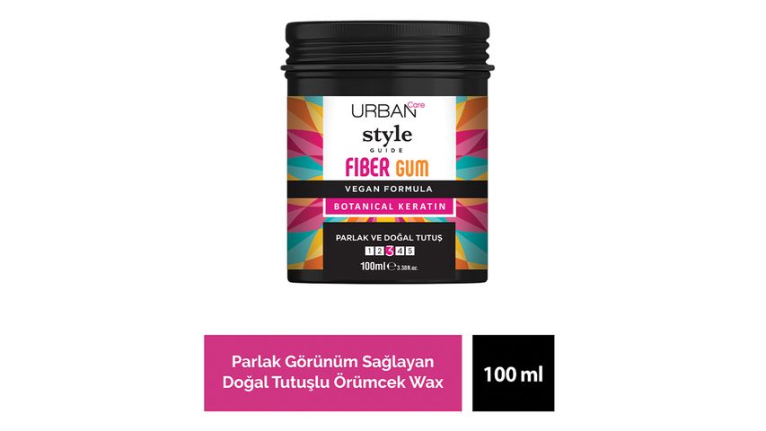 Urban Care Style Guide Parlak Görünüm Sağlayan Fiber Gum Doğal Tutuş Saç Sakızı 100 ml