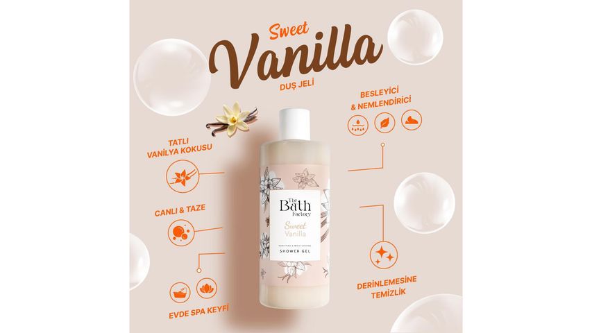 The Bath Factory Nemlendirici & Besleyici Sweet Vanilla Duş Jeli 400 ml