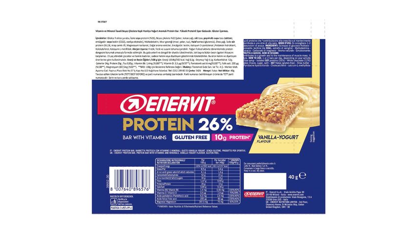 Enervit Vanilla Yogurt Bar 40 g