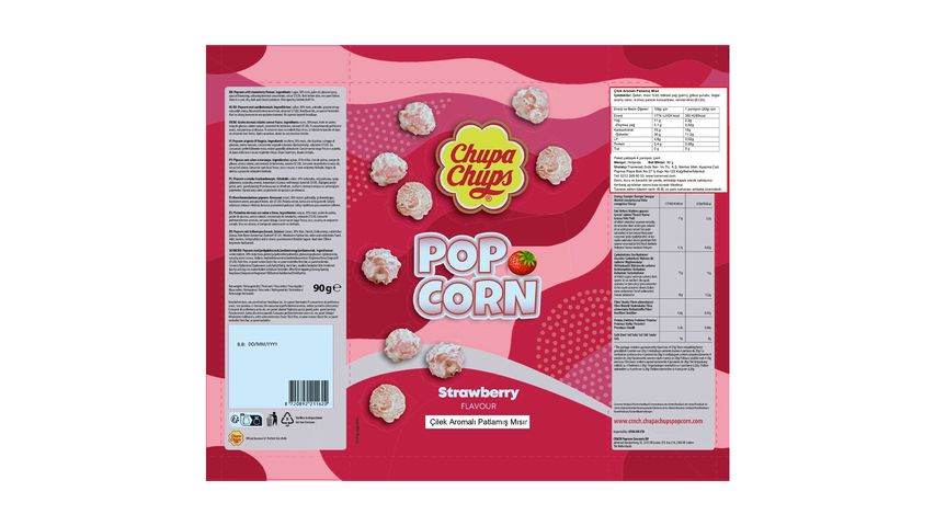 Chupa Chups Çilekli Popcorn 90 g