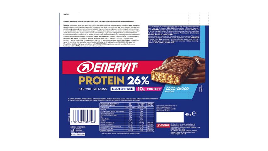 Enervit Hindistan Cevizli Çikolatalı Bar 40 g