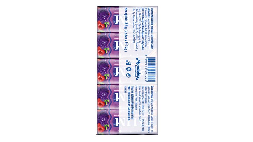 Falim Forest Fruit Flavored Chewing Gum 5-Pack 35 g