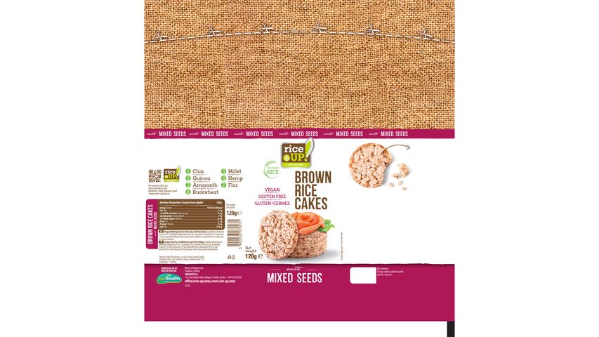 Rıce Up 7 Super Seeds Taneli Pirinç Patlağı 120 g