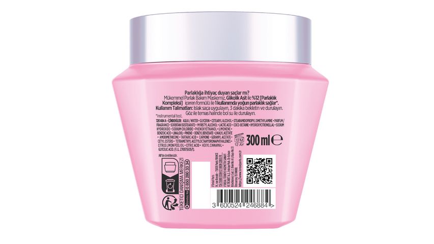 Elseve Glycolic Gloss Shine-Enhancing Hair Care Mask 300 ml