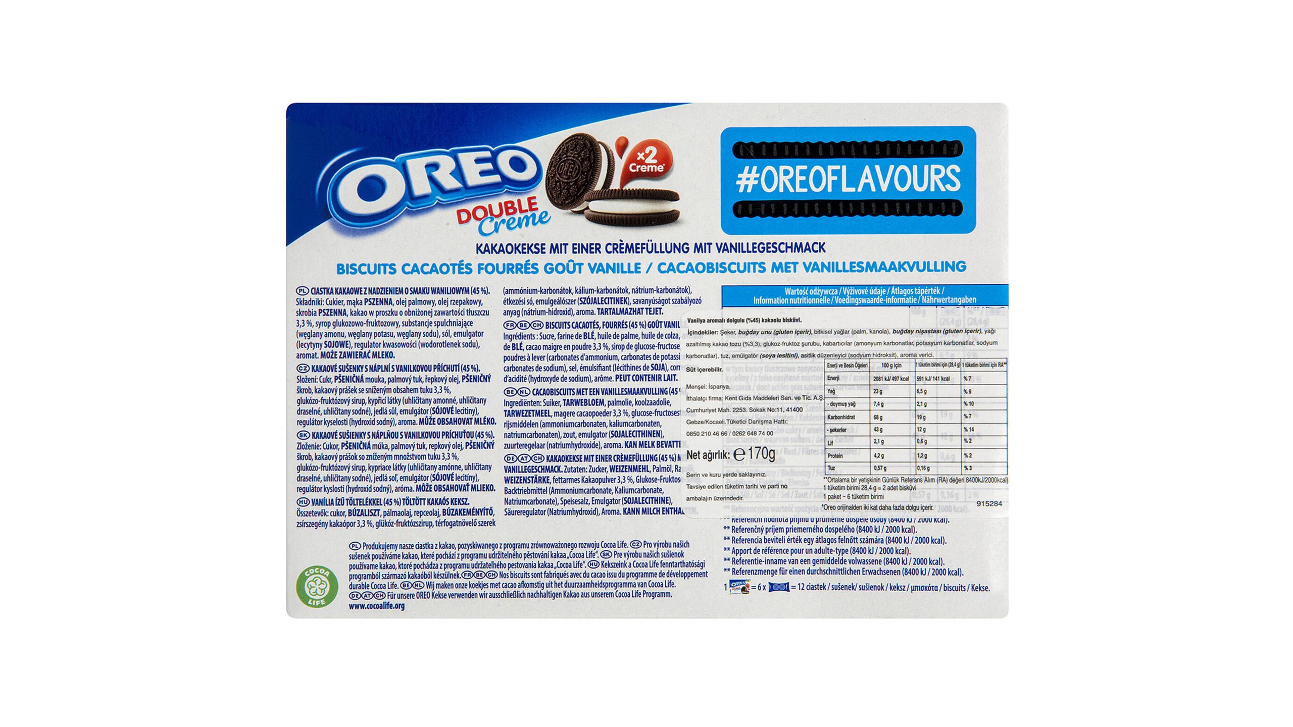 Buy Oreo Double Cream Biscuit 170 g | Yemeksepeti Market, Bağcılar