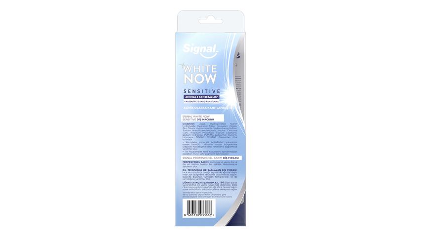 Signal White Now Sensitive Diş Macunu 75 ml & Profesyonel Bakım Diş Fırçası