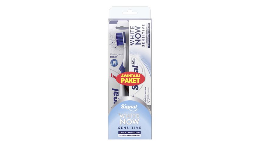 Signal White Now Sensitive Diş Macunu 75 ml & Profesyonel Bakım Diş Fırçası