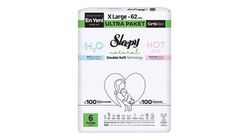 Sleepy Natural Double Soft Baby Diaper Ultra XL No:6 62 pcs