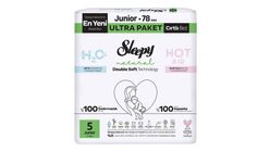 Sleepy Natural Double Soft Baby Diaper Ultra Junior No:5 78 pcs