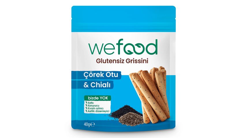 Wefood Glutensiz Çörek Otu & Chialı Grissini 40 g